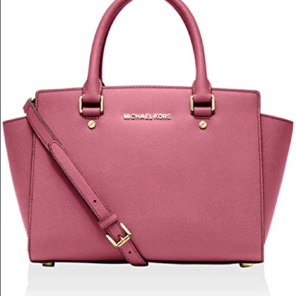 Michael Kors Selma Leather Satchel - TULIP